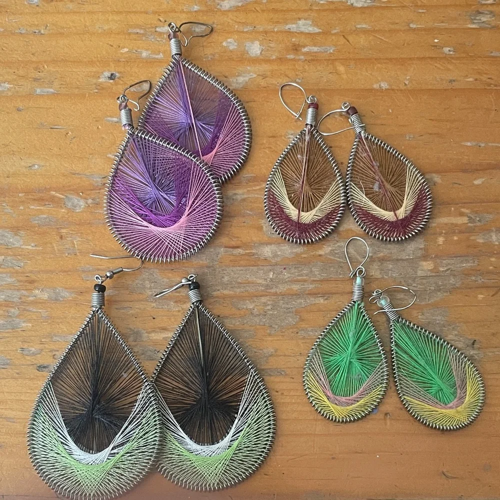 Vibrant Teardrop Earrings Set - Picture 2 of 2